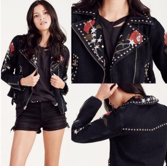 NWT Y2K True religion denim moto jacket bran new - Picture 5 of 6